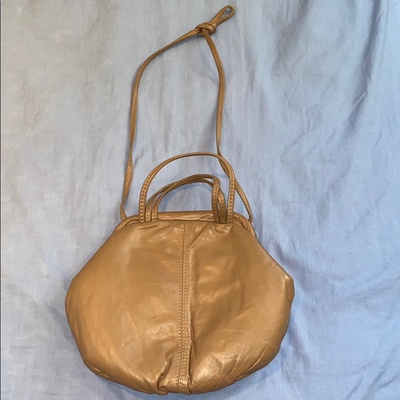 VINTAGE GENUINE HANDCRAFTED CARMEL BROWN LEATHER PURSE IN WONDERFUL CONDITION! - Picture 2 of 8